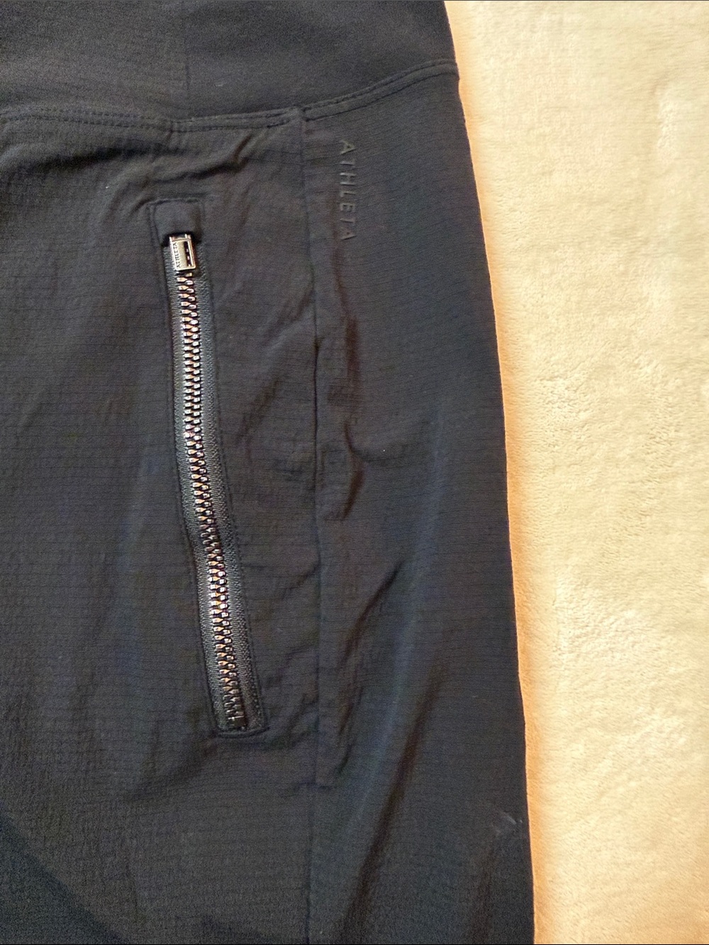 Athleta Black Performance Joggers with Zipper Pockets - Picture 3 of 8